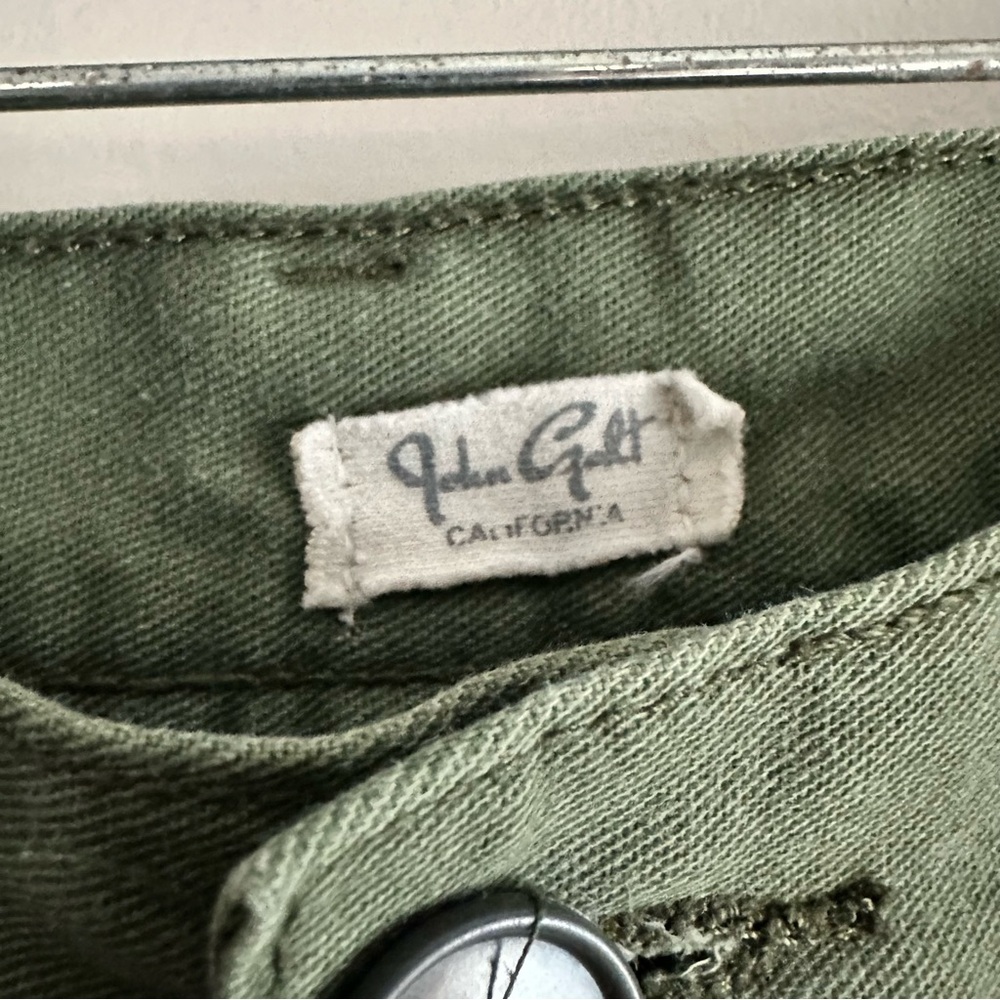 John Galt Green Cargo Straight Leg Pants - Picture 4 of 9
